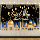 Toile arrière-plan Ads- Eid Mubarak -Décorations Festives en Vinyle pour Célébrations