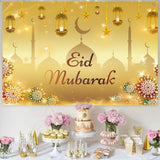 Toile arrière-plan Ads- Eid Mubarak -Décorations Festives en Vinyle pour Célébrations