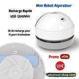 Mini Robot Aspirateur Portable - {{ Adsol.Wal }}