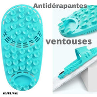 Nettoie, Exfolie les pieds l Masse-Clean Feet®-Ventouses antidérapantes sans se Pencher. - {{ Adsol.Wal }}